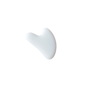 HEART SHAPED WHITE JADE Gua Sha